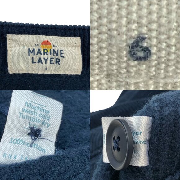 Marine Layer Maxine Corduroy Skirt 6 Blue Mini Button Front Heritage Fall Preppy - Picture 5 of 11